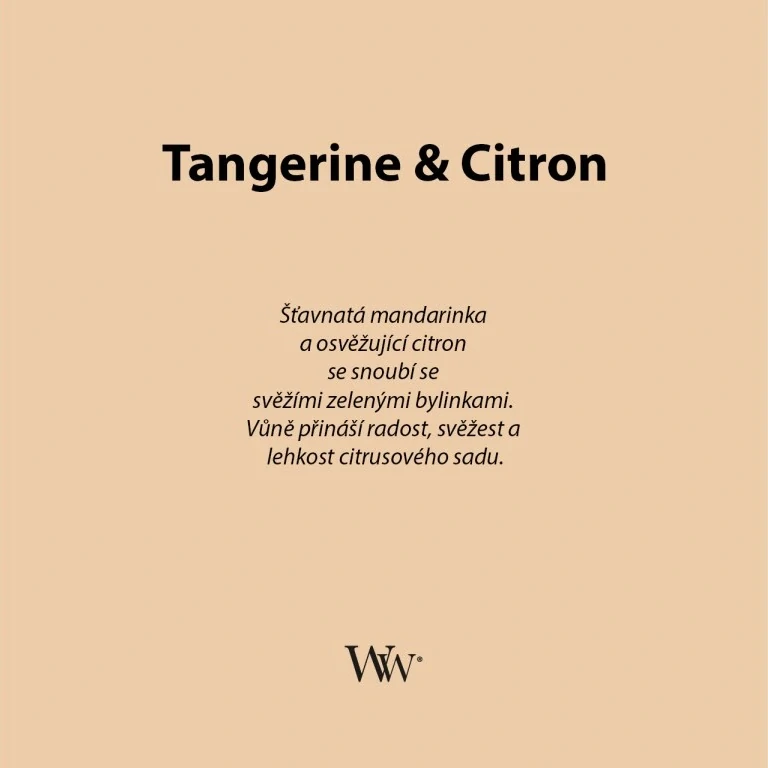 WoodWick vonná svíčka loď Tangerine Citron 453 g