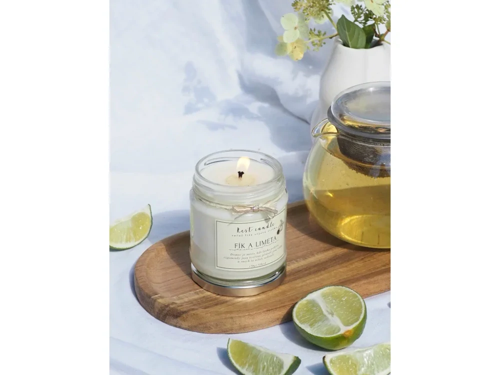 Rest Candle - sojová vonná svíčka Fík a Limeta 170 g