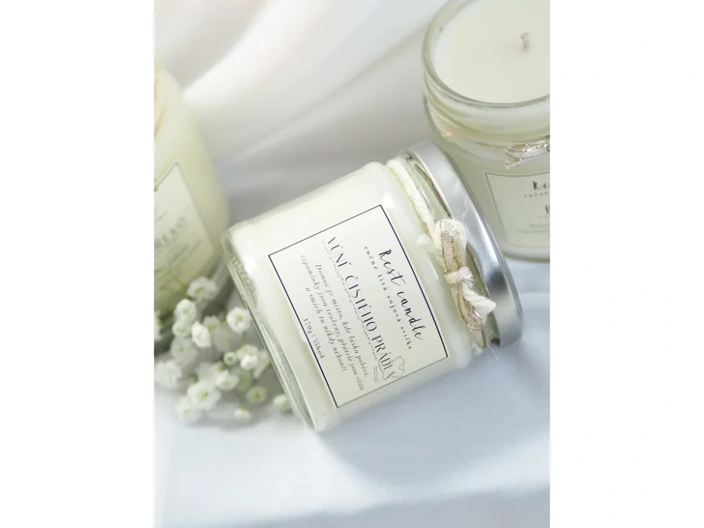 Rest Candle - sojová vonná svíčka Čisté prádlo 170 g
