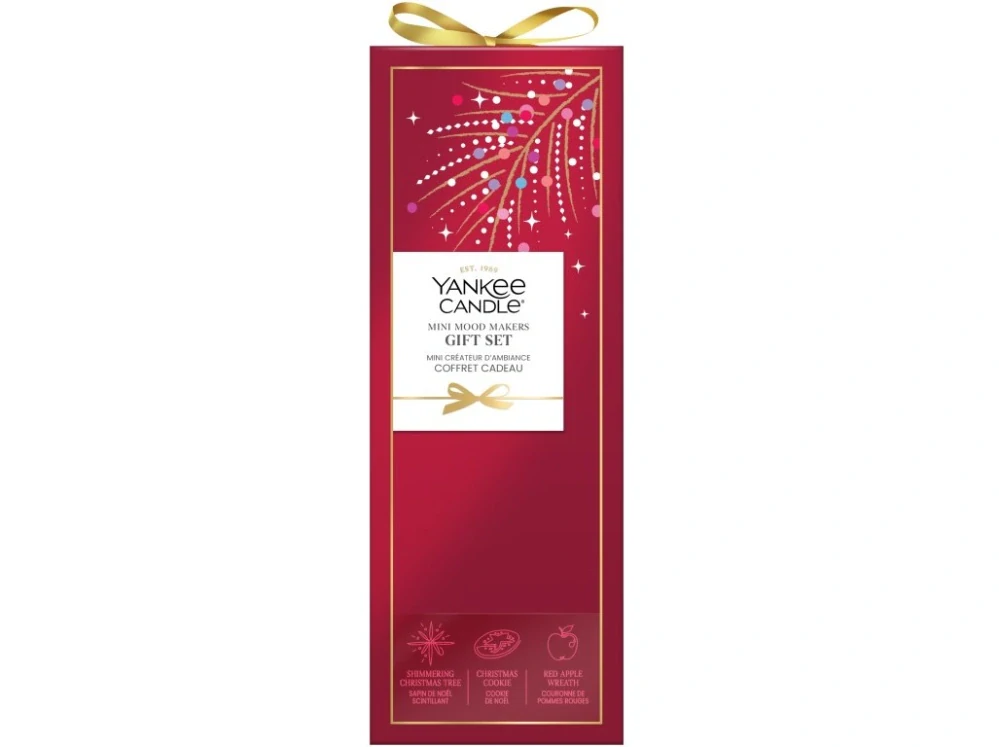 Yankee Candle, vánoční dárková sada 3 votivní svíčky ve skle 2026