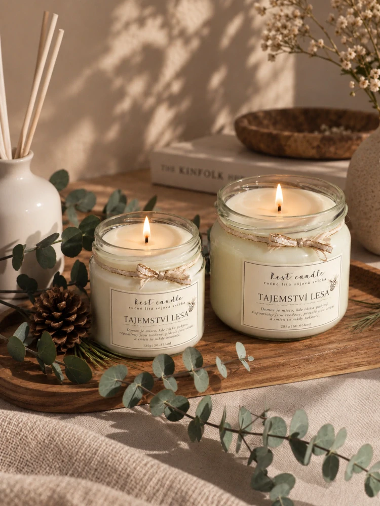Rest Candle - sojová vonná svíčka Tajemství lesa 170 g