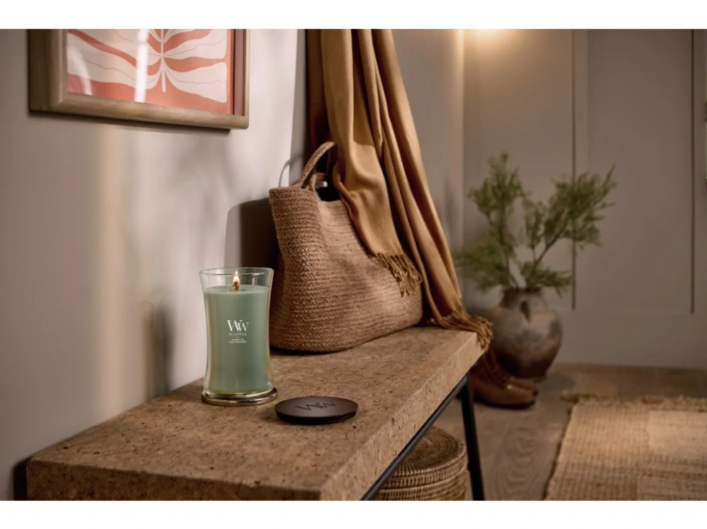 WoodWick vonná svíčka velká váza Verdant Fig 609 g