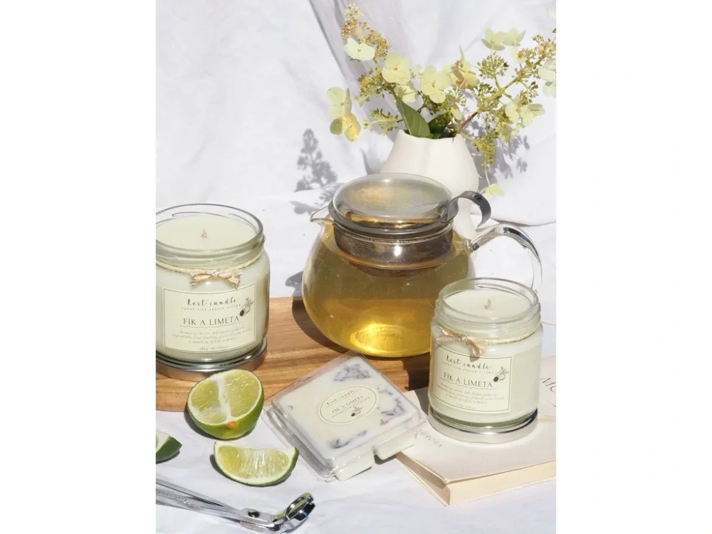 Rest Candle - sojová vonná svíčka Fík a Limeta 170 g
