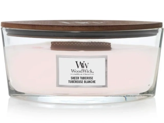 WoodWick svíčka loď Sheer Tuberose (Jemná tuberóza) 453 g