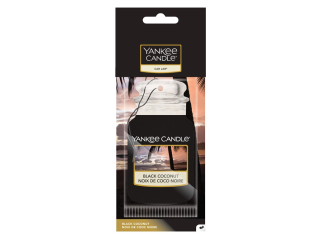 Yankee Candle, vůně do auta papírová visačka Black Coconut (Černý kokos)