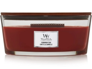 WoodWick svíčka loď Cinnamon Chai (Skořice a vanilka) 453 g