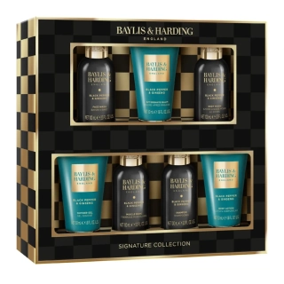 Baylis & Harding, ČERNÝ PEPŘ & ŽENŠEN - pánská sada s péčí o tělo 7 ks