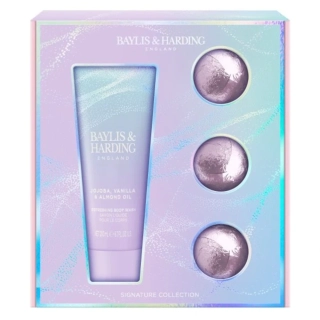 Baylis & Harding, JOJOBA, VANILKA A MANDLOVÝ OLEJ - dámská sada péče o tělo 4 ks