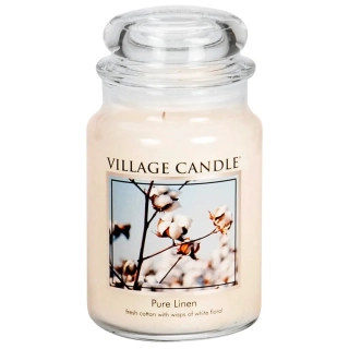 Village Candle - vonná svíčka Pure Linen (Čisté prádlo) 602 g