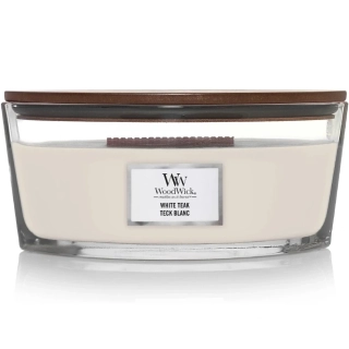 WoodWick svíčka loď White Teak (Bílý teak) 453 g