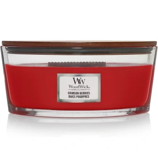 WoodWick svíčka loď Crimson Berries (Červená jeřabina) 453 g
