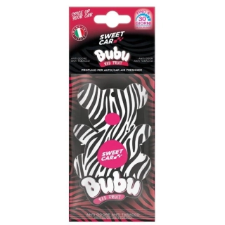 Sweet Car - vůně do auta Bubu Red Fruit, papírová visačka