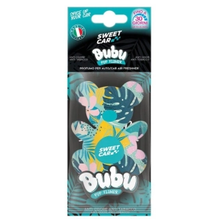 Sweet Car - vůně do auta Bubu Pop Flower, papírová visačka
