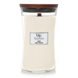 Woodwick vonná svíčka Linen (Prádlo) 609 g