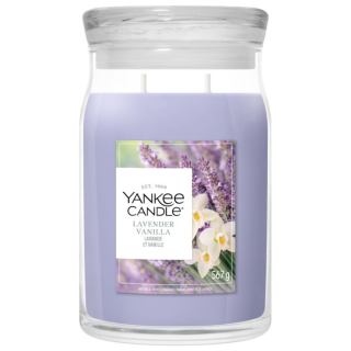 Yankee Candle Signature velká vonná svíčka Lavender Vanilla 567 g