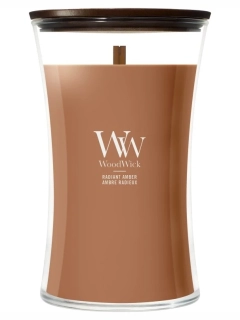 WoodWick vonná svíčka velká váza Radiant Amber 609 g