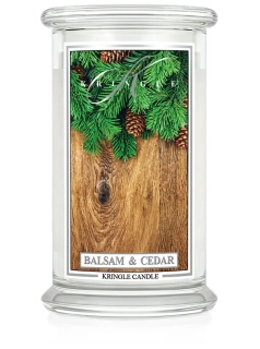 Kringle Candle, vonná svíčka Balsam & Cedar 624 g