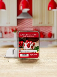 Kringle Candle, vonný vosk Strawberry & Cream 64 g
