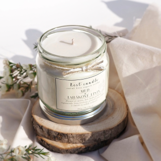 Rest Candle - sojová vonná svíčka Med & Tabákové listy 170 g