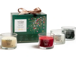Yankee Candle, vánoční dárková sada 4 votivní svíčky ve skle 2026