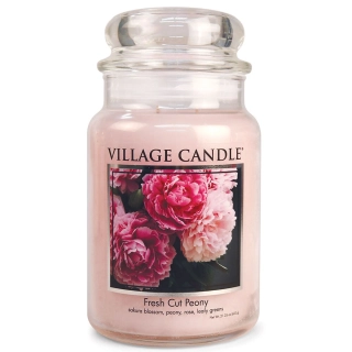 Village Candle - vonná svíčka Fresh Cut Peony (Pivoňka) 602 g